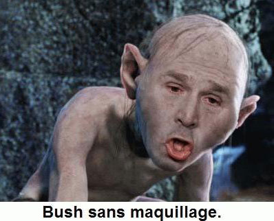 Bush sans maquillage.